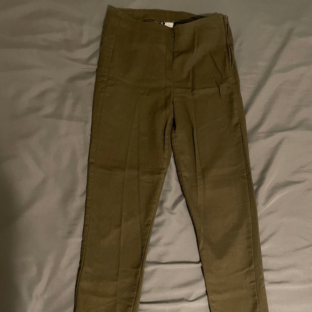 Olive High Waisted H&M Skinny Pants